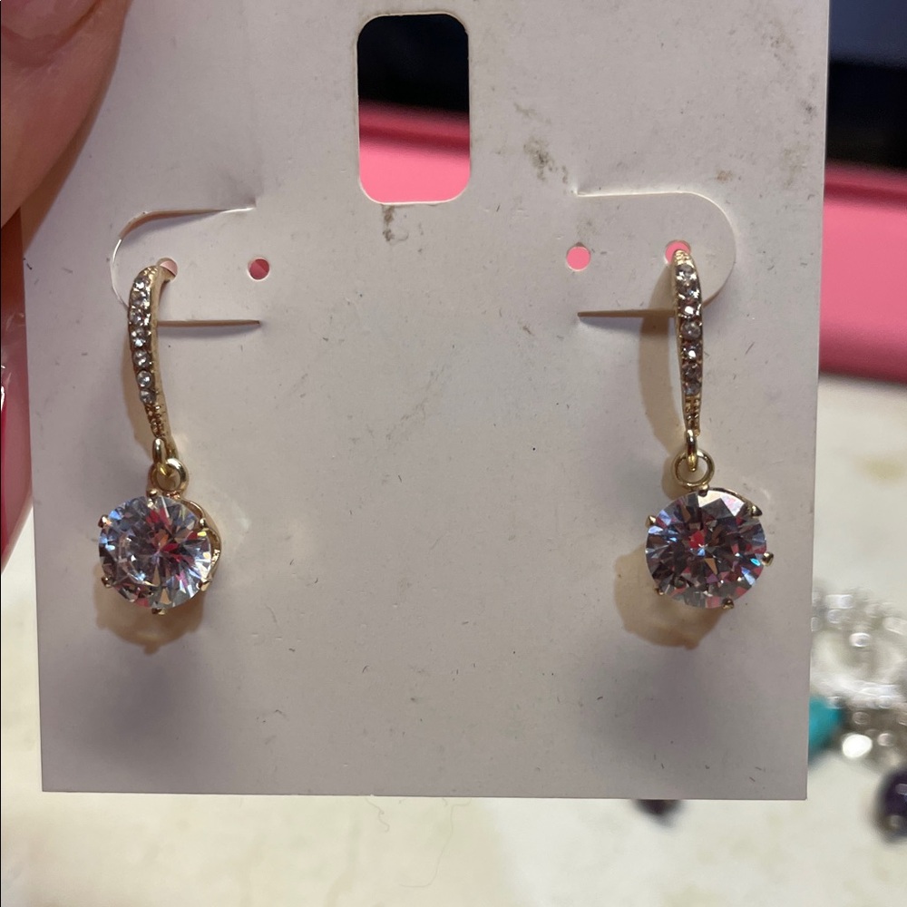 Elegant Gold and Silver Drop Earrings